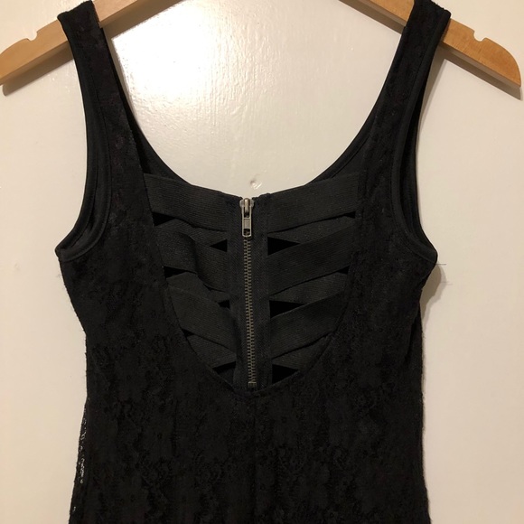 Lace Bodycon Dress with Criss Cross Back - Picture 5 of 6
